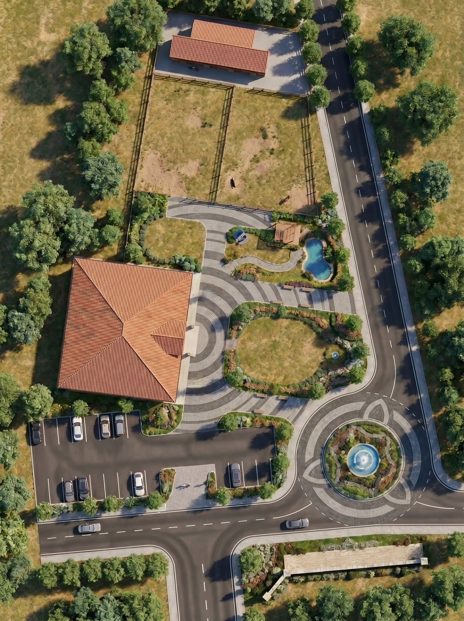 Landscaped gardens and open spaces