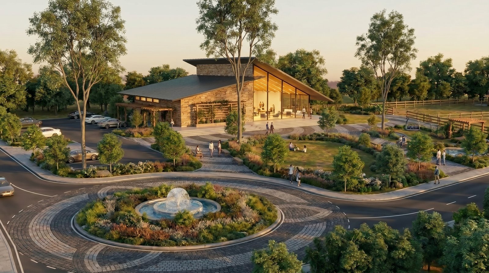 Horse paddock and equestrian grounds
